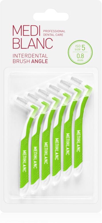 MEDIBLANC Interdental Pick-brush Angle brossette interdentaire 6 pcs 0,8 mm Green 6 pcs
