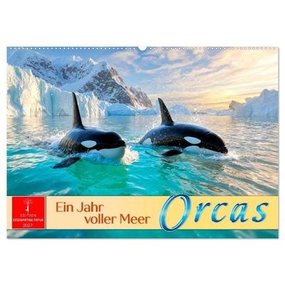 Orcas - ein Jahr voller Meer (Wandkalender 2027 DIN A2 quer), CALVENDO Monatskalender