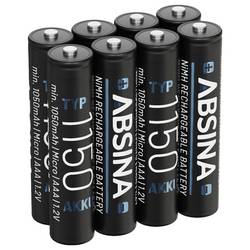 Absina Micro (AAA)-Akku NiMH 1.2 V 8 St. 401002-8