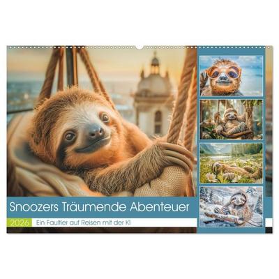 Snoozers Träumende Abenteuer (Wandkalender 2026 DIN A2 quer), CALVENDO Monatskalender