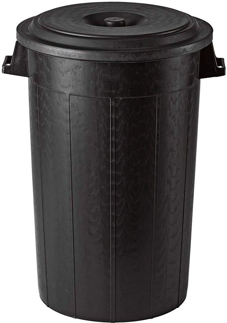 Bidone Stefanplast 25110+25990 con coperchio Nero