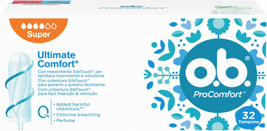 O.B. Ultimate Comfort Tampons ProComfort Super 32 un