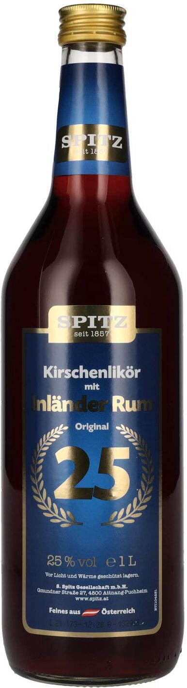 Spitz Spirituosen Spitz Kirschenlikör mit Inländer Rum 25% Vol. 1l