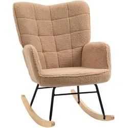 SCHAUKELSTUHL Sessel Relaxsessel bis 120 kg, Polyester, Braun 98x71x101cm