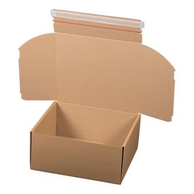 VEPATIM 10x Versandkarton 340x315x155mm MODULBOX 6 mit Selbstklebeverschluss & Aufreißfaden braun