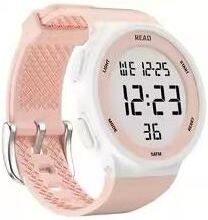 Inspired Finds Women's LED Fitness Digital Sports Watch With Stopwatch And Waterproof Design pink