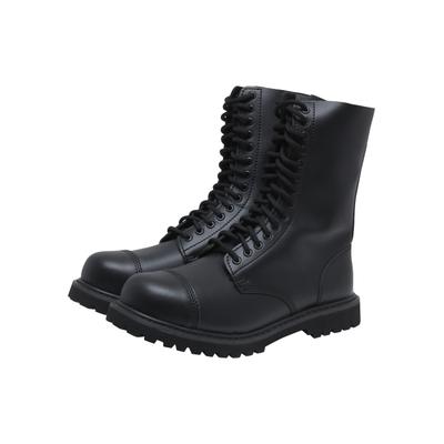 Stiefel BRANDIT "Brandit Vegantom 14 Eyelet Boots", Damen, Gr. 41, schwarz, Leder, unifarben, Schuhe Stiefel