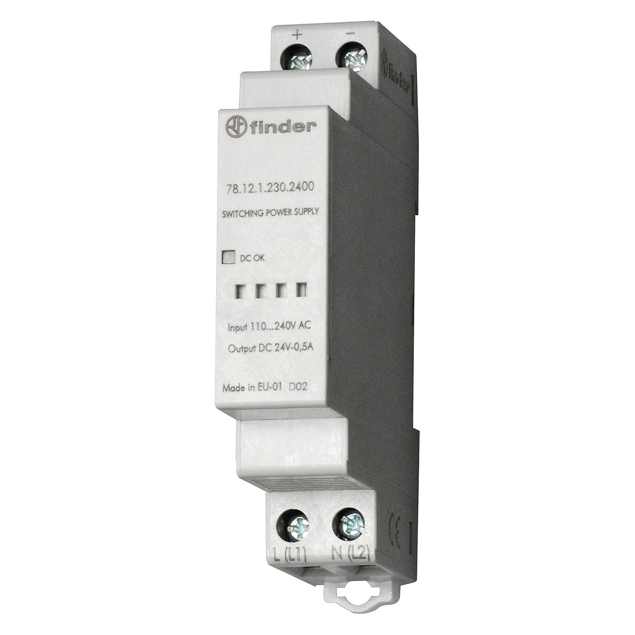 Finder Hutschienen Netzteil (DIN Rail) Schaltschrank Schaltnetzteil 12V/12W (78.12.1.230.1200)