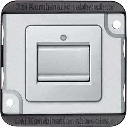 Merten Aus/Wechselschalter-Einsatz 1-polig, mattsilber MEG3116-7060