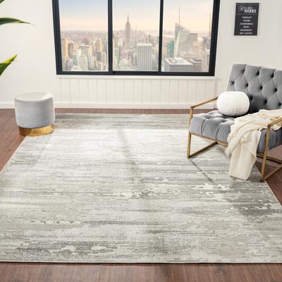 KALATY N Natori Serengeti Stroke Natural/White Abstract Area Rug
