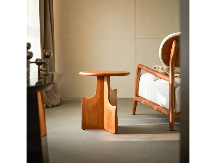 Bijzettafel van massief teakhout - Lichtbruin - Teak