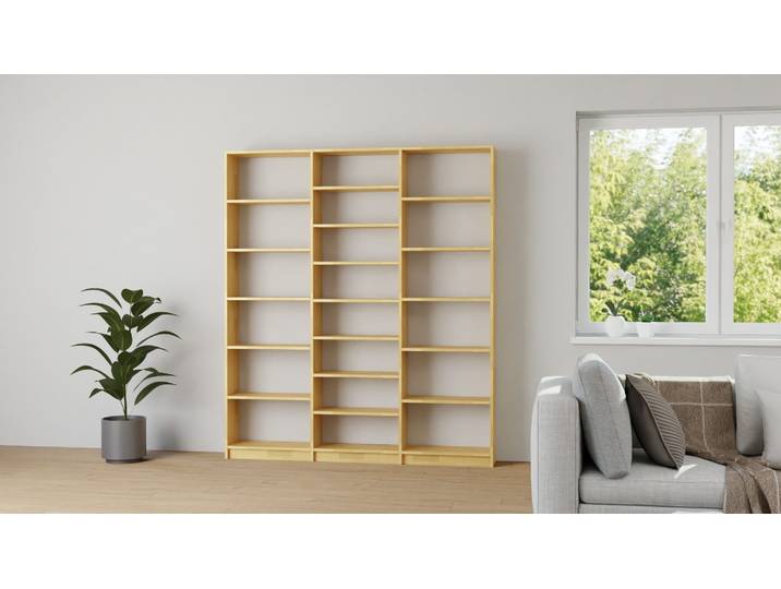 Klassisches Bücherregal nach Maß Buche Natur geölt