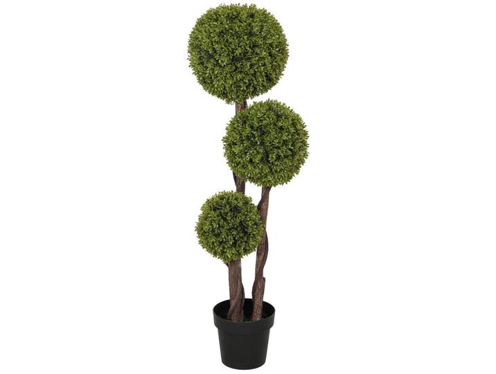 Okwish Kunstpflanzen Buchsbaum 19,5/19,5/115 cm grün aus Kunststoff pflegeleicht, Grün, 115 cm, Dekoration, Blumen & Blumentöpfe, Kunstpflanzen