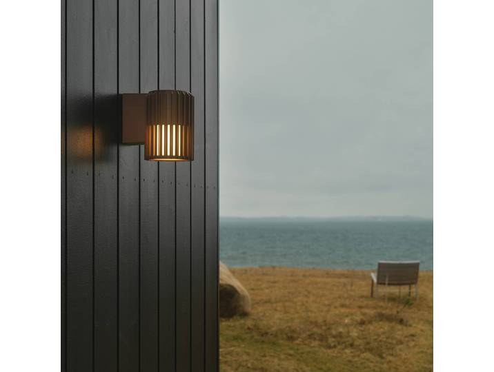 Wandlamp buiten Aludra, dimbaar, bruin / roest, Aluminium, Wandlamp buiten