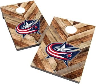 Skip's Garage Columbus Blue Jackets 2x4 NHL Cornhole Bag Toss