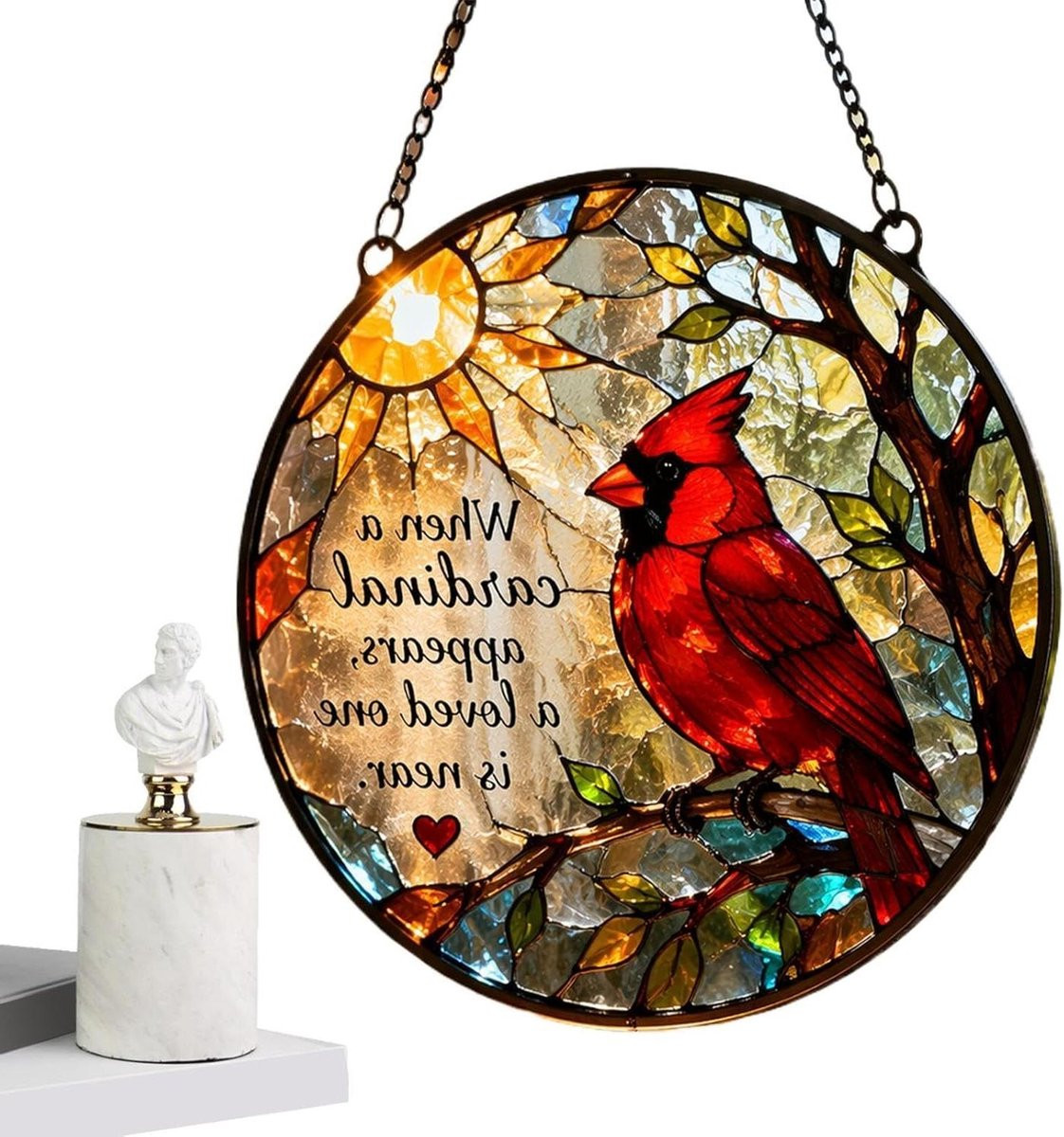 Glas-in-lood Decoratie Zonlicht Vanger Multicolor 20x20 cm