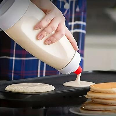 Pancake Batter Bottle Mixer With Blender Ball For Smooth Baking Preparation Pancake Batter Bottle Mixer With Blender Ball For Smooth Baking Preparation