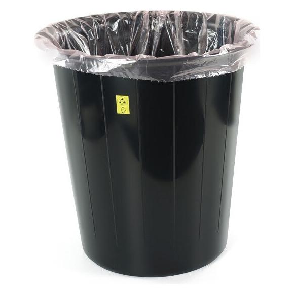 Safeguard ESD-Mülleimer, rund, schwarz, 14 Liter, Ø 300 mm (14 l) (SG-ME-RUND-14L)