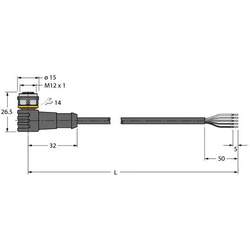 Turck Anschlussleitung WKC5T-2/TXO
