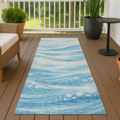 Addison Rugs Machine Washable Indoor/ Outdoor Ocean Wave Chantille Rug