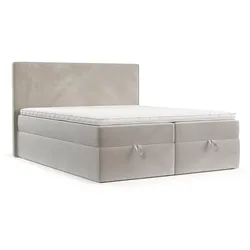 BOXBETT Velma 200/200 cm Hellbeige im Paros Stoff