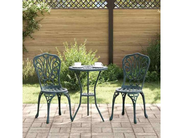 Ensemble bistro de jardin 3 pcs Vert Aluminium 42002385