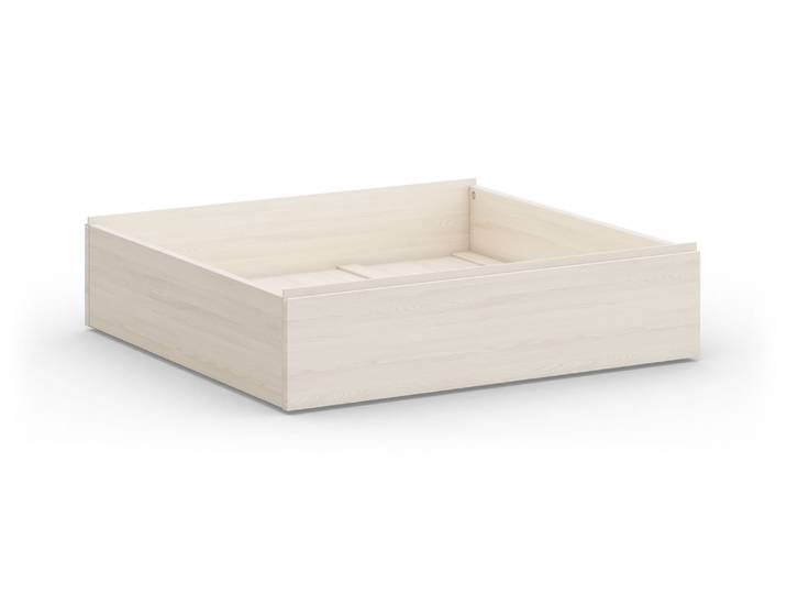 Naturwohnen Bettkasten Massivholz 25x100x94cm Natürlich Weiß lasiert Serie Arbor Design und Handwerk vereint mit bioola® colour veredelt