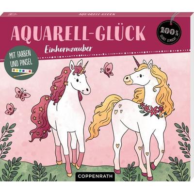 Aquarell-Glück Einhornzauber, Zubehör von , Coppenrath, 978-3-649-65227-4