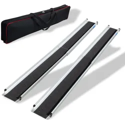Baumarktplus TRUTZHOLM 2x Teleskoprampe 90-152 cm Traglast 272 Alu beschichtet Rollstuhlrampe inkl.Tasche