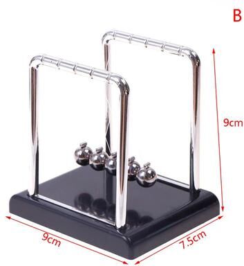 Inspired Living Newtons Cradle Desk Toy Elegant Physics Balance Ball For Stress Relief & Executive Desk Decor b