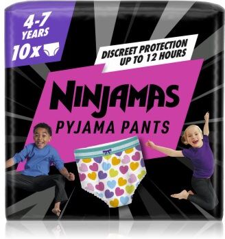 Pampers Ninjamas Pyjama Pants fralda-cueca de pijama 17-30 kg Hearts 10 un.. Ninjamas Pyjama Pants