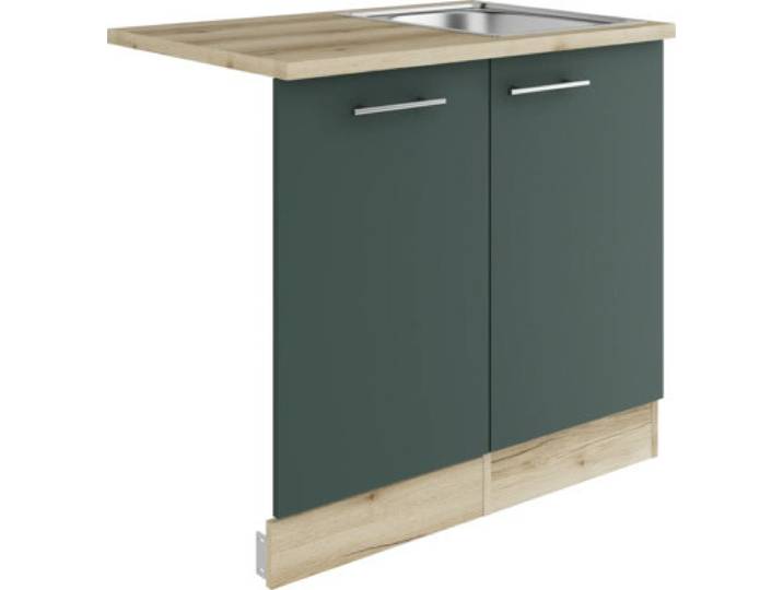 Optifit Spülenschrank inkl Spüle Geschirrspülerblende für vollintegrierte Geschirrspüler Savona405 BxTxH 90 x 60 x 84,8