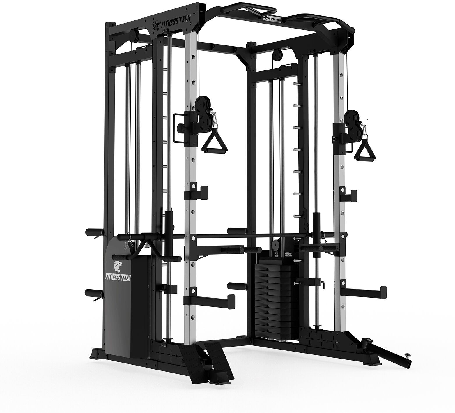 Fitness Tech Multiestación Multipower Smith Machine S8000 Musculación . Negro