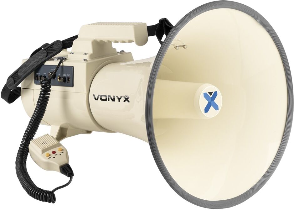 Megafone 200W c/ MP3/USB/SD/AUX + Sirene, Microfone e Gravação (MEG150) - VONYX