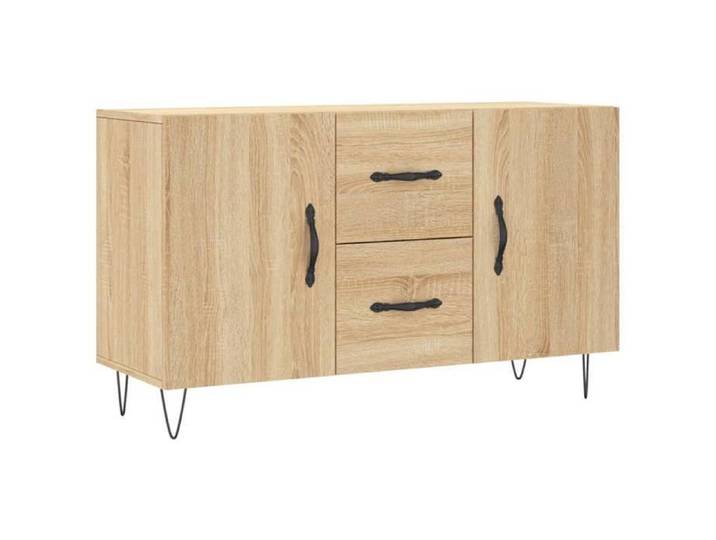 Buffet CLOUD commode meuble de rangement chêne sonoma 100x36x60 cm bois d'ingénierie J1361