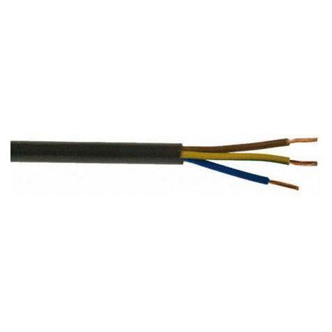 RS PRO H05VV-F 3183Y 3 Core 1.5mm Black Cable (100 m) (7756123)