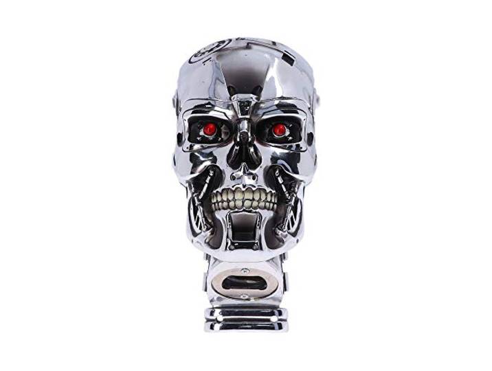 Nemesis Now T-800 Terminator 2 Judgement Day T2 Head Flesopener, Polyresin, Zilver, One Size