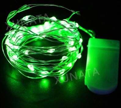 Uplift Picks 1M 2M 4M Battery Powered Fairy Lights Waterproof Copper Wire Garland green 1m
