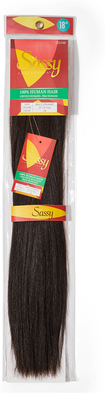 The Sassy Collection Silky Straight Off Black 18 Inch Human Hair Extension
