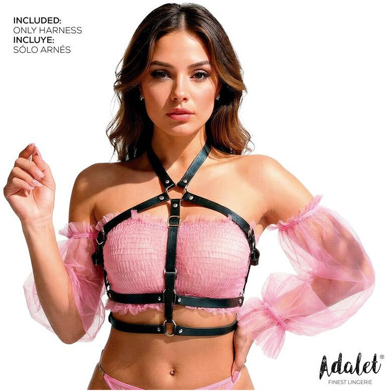 ADALET LINGERIE Harnais de poitrine en cuir vegan taille unique