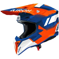 Airoh Off Road Helm Wraaap Vision Orange/Blue Gloss S