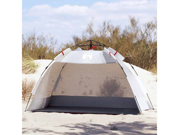 vidaXL Strandzelt 2 Personen Grau Quick Release Wasserdicht
