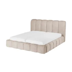 Polsterbett mit Bettkasten  ¦ beige ¦ Maße (cm): B: 212 H: 111