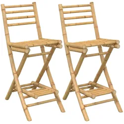 vidaXL, Bartisch, Bambus-Bar-Set