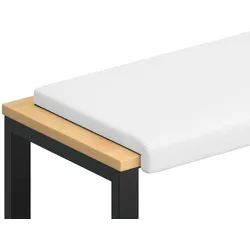vidaXL Bankkissen Stoff Weiß Tiefe 35 cm