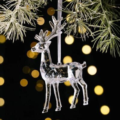 Inspire Essentials Transparent Acrylic Angel Christmas Tree Hanging Ornament Decor 1