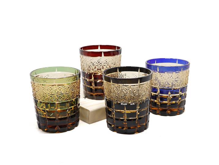 Verre à saké en cristal de whisky gravé à la main japonais, verres Edo Kiriko