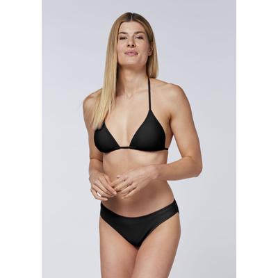 Triangel-Bikini CHIEMSEE, Damen, Gr. 44, schwarz (schwarz beauty), Materialmix, Bikini-Sets Triangel-Bikini, - mit herausnehmbaren Pads