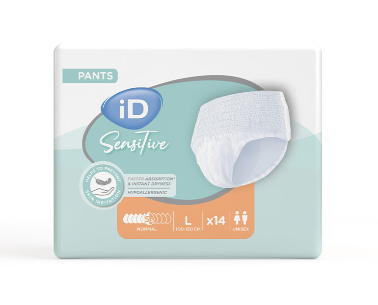 Ontex iD iD Sensitive Pants Normal Large - 16 paquets de 14 protections
