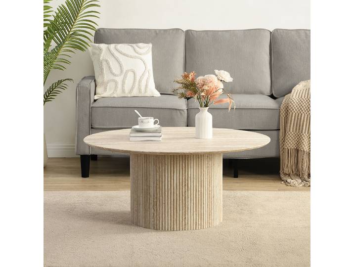Table basse TARAGI Ø 90cm Beige